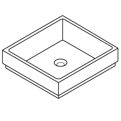 GROHE 3948100H - Umyvadlo CUBE 500 × 470 mm keramika/bílá