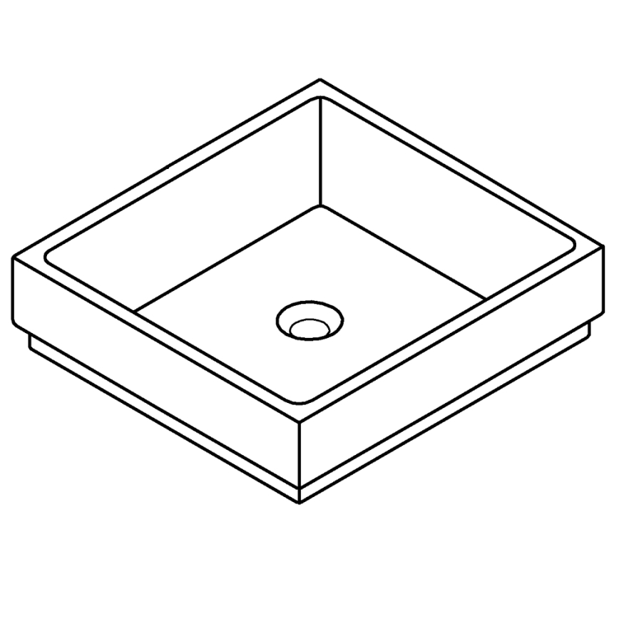 GROHE 3948100H - Umyvadlo CUBE 500 × 470 mm keramika/bílá