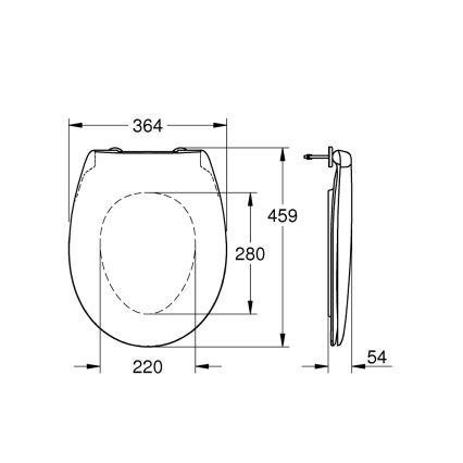 GROHE 39493000 - WC sedátko BAU CERAMIC durobílá
