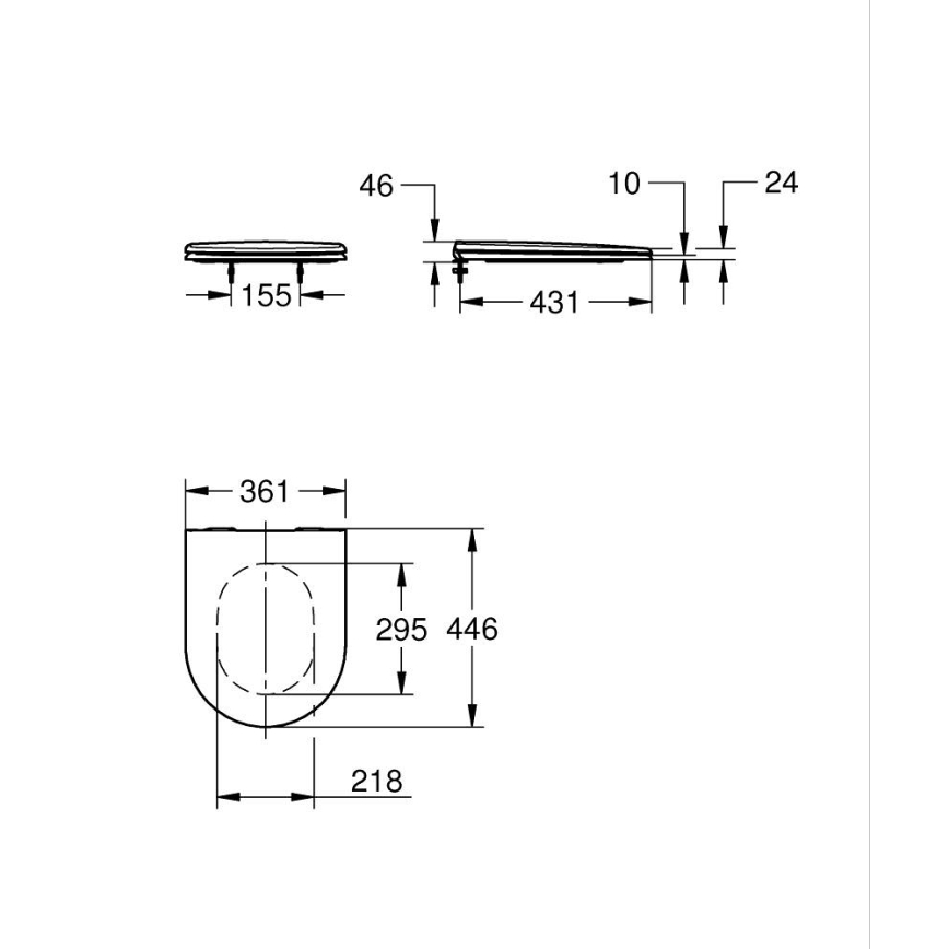 GROHE 39577001 - WC sedátko ESSENCE durobílá