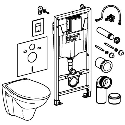 GROHE 39586000 - Sada 5 v 1 SOLIDO 1,13 m keramika/bílá