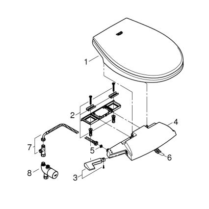 GROHE 39648SH0 - Manuální bidetové sedátko BAU CERAMIC durobílá
