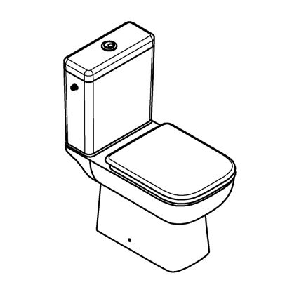 GROHE 39814000 - WC kombi set START EDGE 825 × 557 × 384 mm keramika/durobílá
