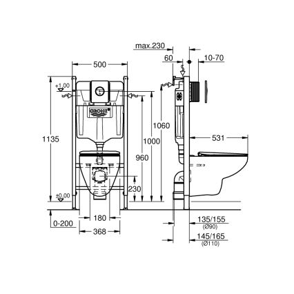 GROHE 39900000 - Sada 6 v 1 SOLIDO 1,13 m keramika/bílá