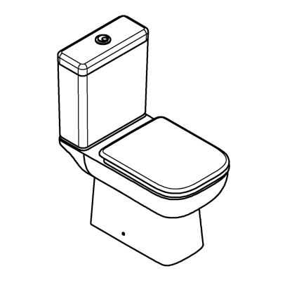 GROHE 39951000 - WC kombi START EDGE 384 × 668 mm keramika/bílá