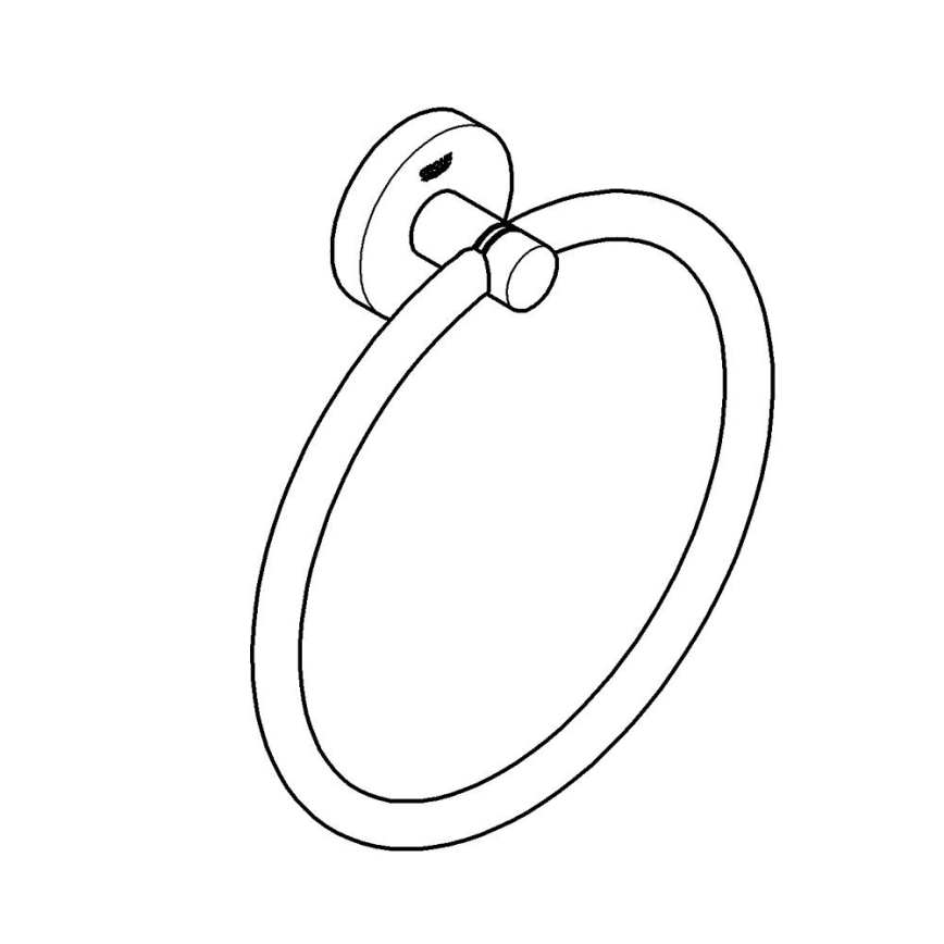 GROHE 40365001 - Držák na ručníky ESSENTIALS 18 cm lesklý chrom