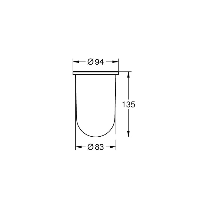 GROHE 40393000 - Náhradní sklenička ESSENTIALS čirá