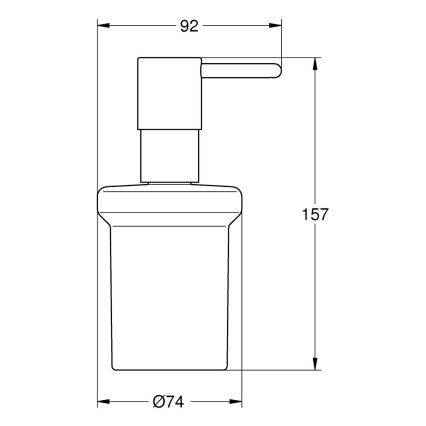 GROHE 40394001 - Dávkovač tekutého mýdla ESSENTIALS 160 ml lesklý chrom