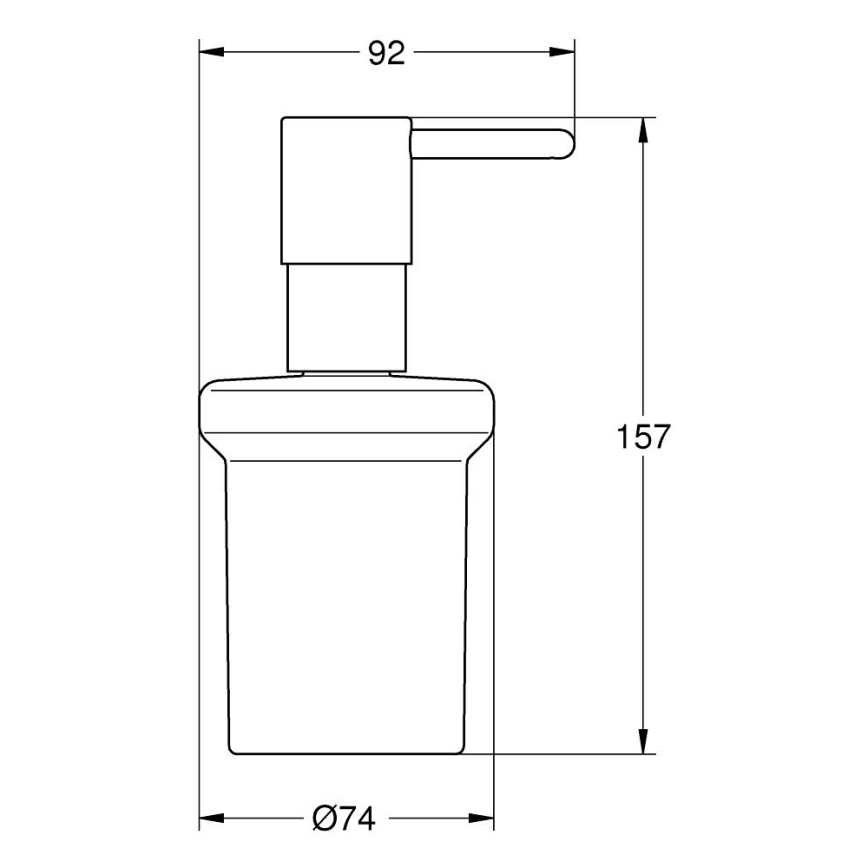 GROHE 40394001 - Dávkovač tekutého mýdla ESSENTIALS 160 ml lesklý chrom