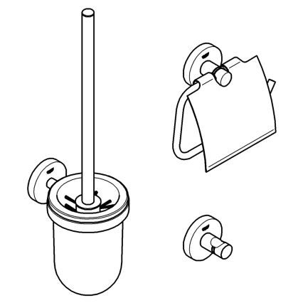 GROHE 40407001 - Sada doplňků ESSENTIALS lesklý chrom