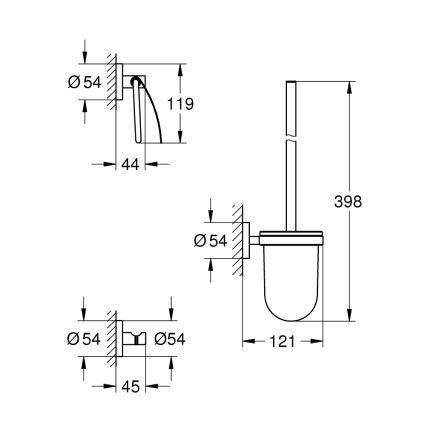 GROHE 40407001 - Sada doplňků ESSENTIALS lesklý chrom