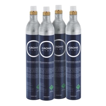 GROHE 40422000 - Karbonizační lahev GROHE BLUE 425 g CO2 (4 ks) nerez