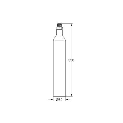 GROHE 40422000 - Karbonizační lahev GROHE BLUE 425 g CO2 (4 ks) nerez
