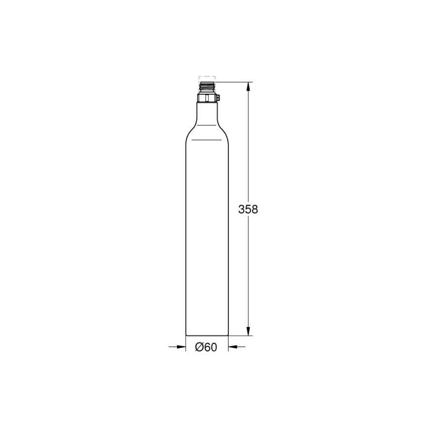 GROHE 40422000 - Karbonizační lahev GROHE BLUE 425 g CO2 (4 ks) nerez