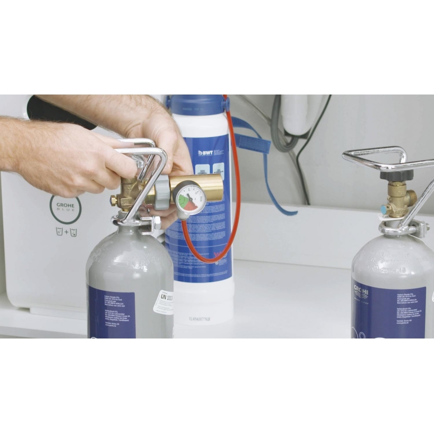 GROHE 40423000 - Startovní sada GROHE BLUE 2 kg CO2 lahev nerez