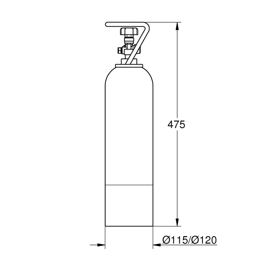 GROHE 40423000 - Startovní sada tlaková láhev CO2 GROHE BLUE 2 kg