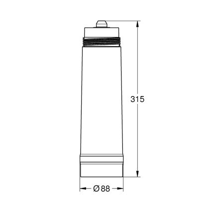 GROHE 40430001 - Filtr GROHE BLUE 12,4” x 4,55” bílá