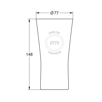GROHE 40437000 - SADA 6x Sklenice BLUE 250 ml křišťál/čirá