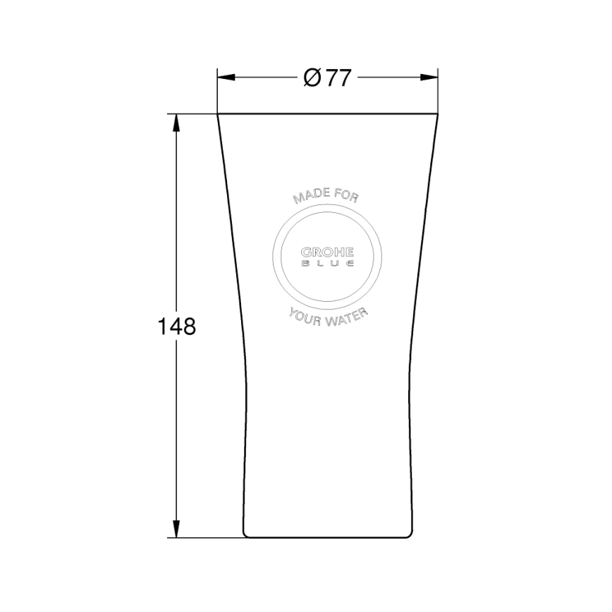 GROHE 40437000 - SADA 6x Sklenice BLUE 250 ml křišťál/čirá