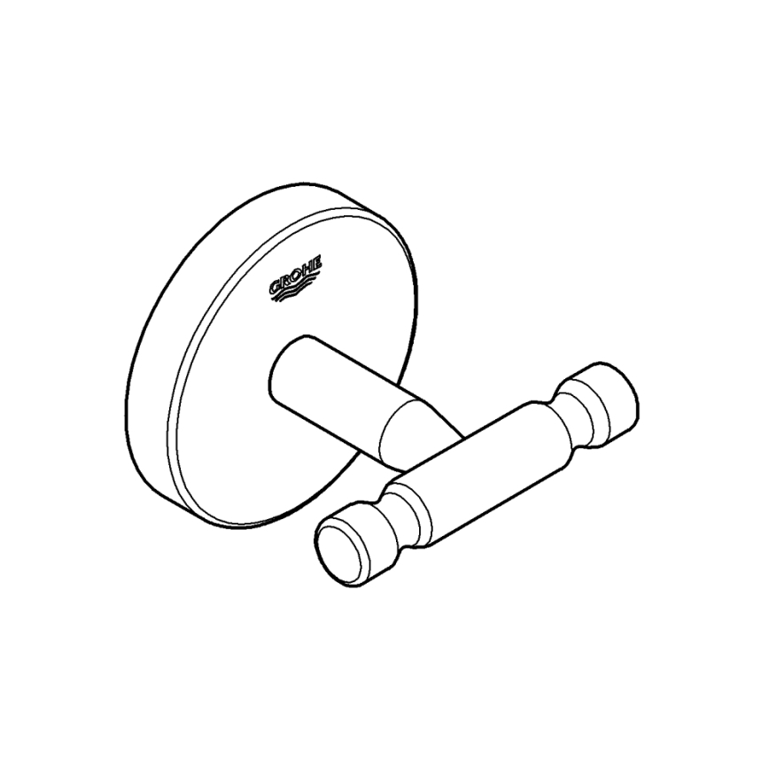 GROHE 40461001 - Háček na koupací plášť BAUCOSMOPOLITAN lesklý chrom