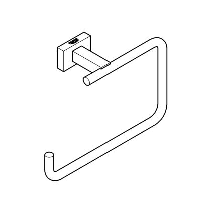 GROHE 40510001 - Držák na ručníky ESSENTIALS CUBE 188 mm lesklý chrom