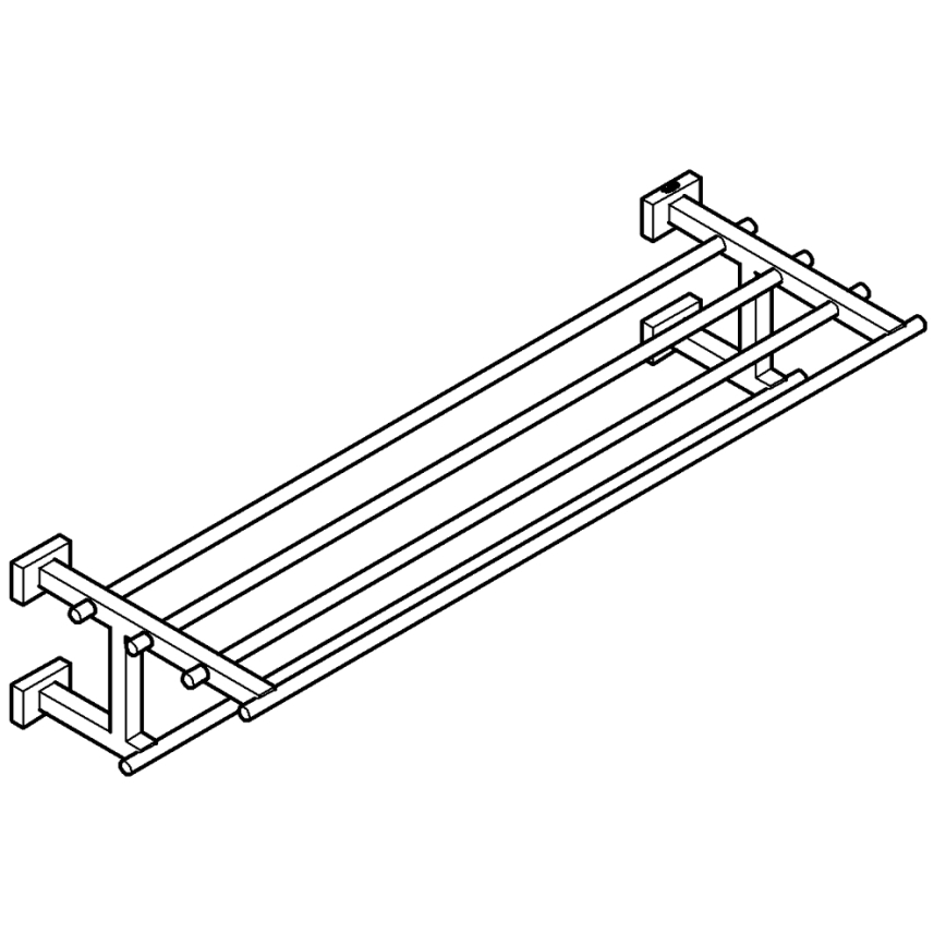 GROHE 40512001 - Multi-věšák na ručníky ESSENTIALS CUBE 600 mm lesklý chrom