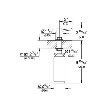 GROHE 40535000 - Dávkovač mýdla COSMOPOLITAN 500 ml lesklý chrom