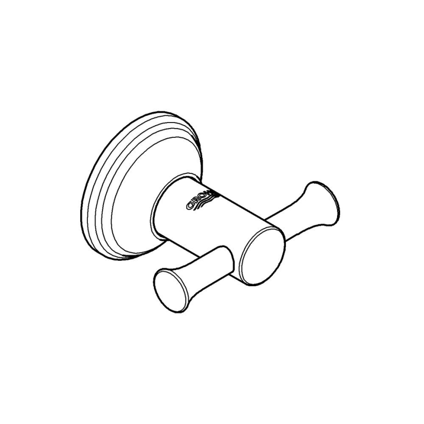 GROHE 40656001 - Háček na koupací plášť ESSENTIALS AUTHENTIC lesklý chrom