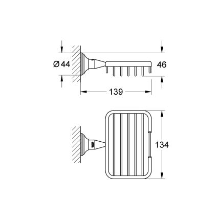 GROHE 40659001 - Rohová polička ESSENTIALS AUTHENTIC lesklý chrom