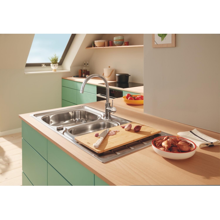 GROHE 40750HV0 - Prkénko na krájení 450 × 240 × 19 mm bílá