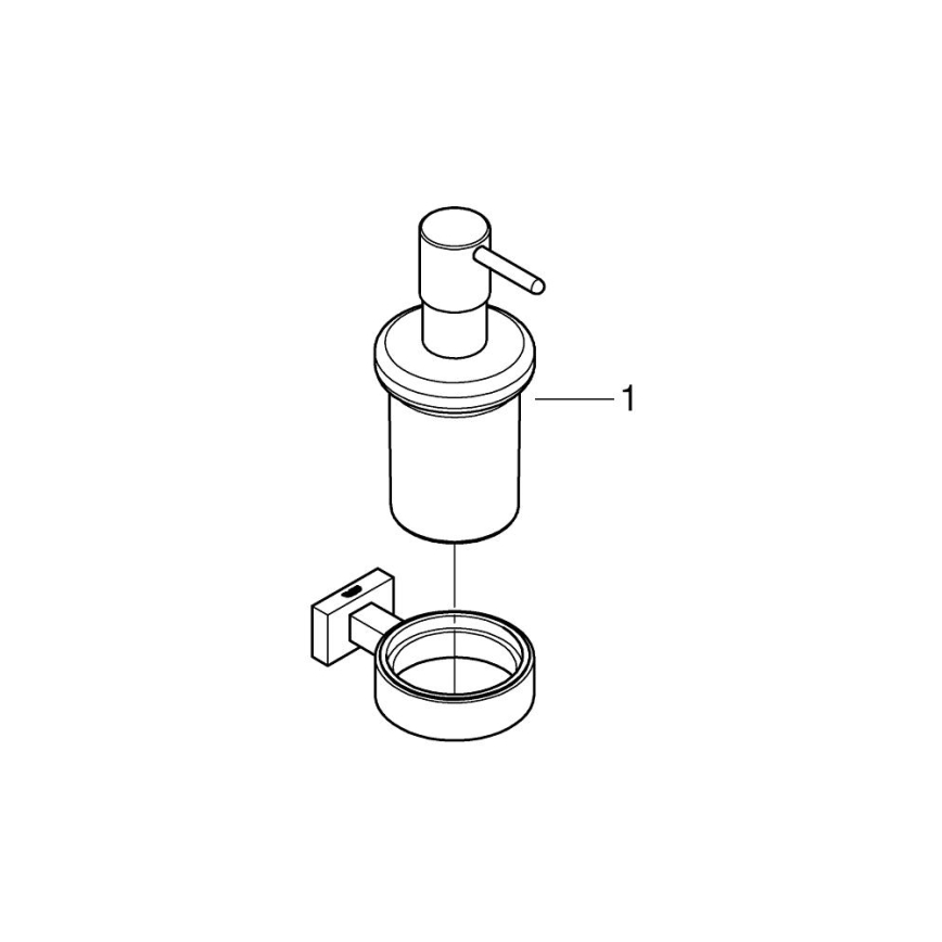 GROHE 40756001 - Dávkovač tekutého mýdla ESSENTIALS CUBE 160 ml lesklý chrom