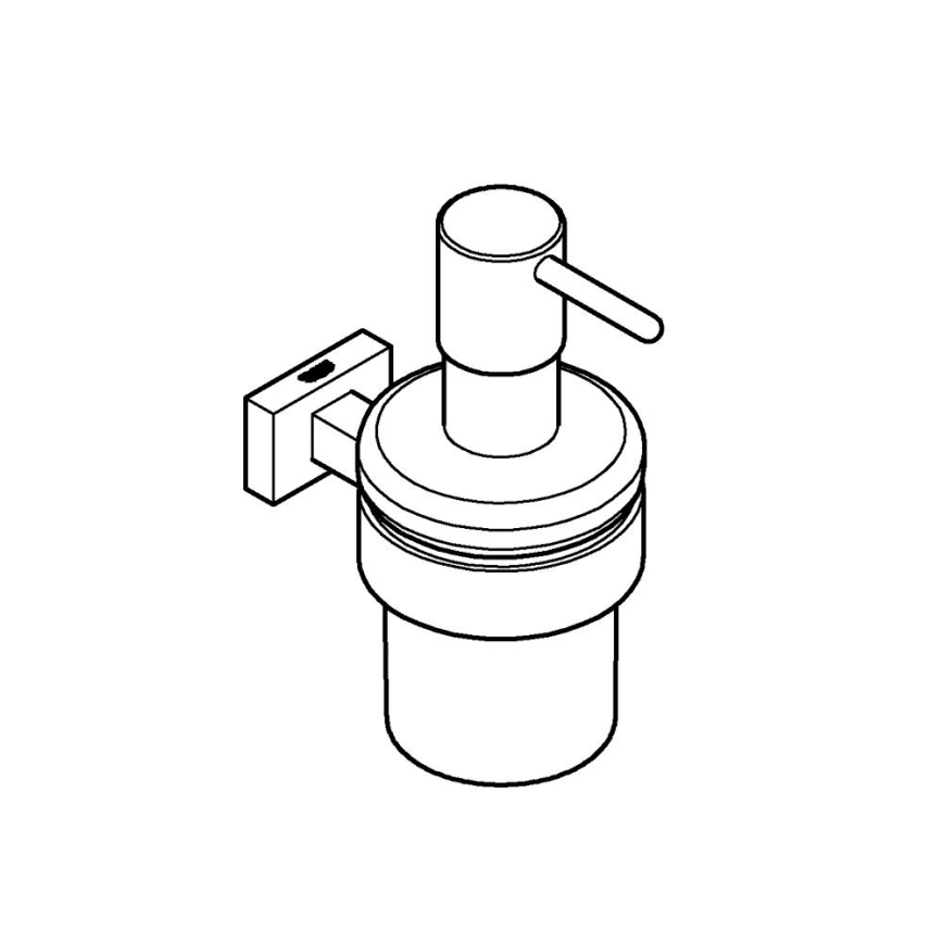 GROHE 40756001 - Dávkovač tekutého mýdla ESSENTIALS CUBE 160 ml lesklý chrom