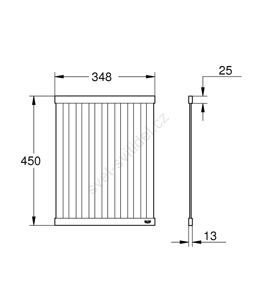GROHE 40856SD0 - Afdruiprek 450 × 348 mm, geborsteld roestvrij staal