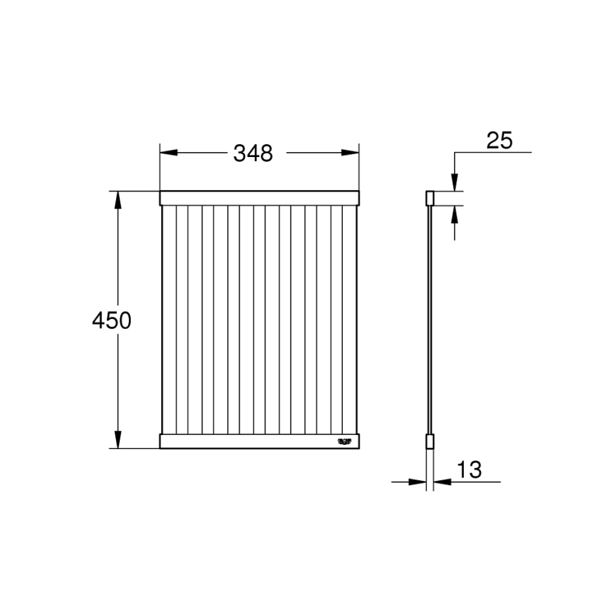 GROHE 40856SD0 - Odkapávač 450 × 348 mm kartáč nerez