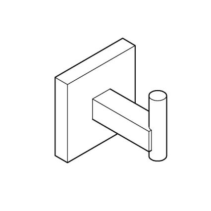 GROHE 409612430 - Háček START CUBE 5,4 × 5,4 × 6 cm černá