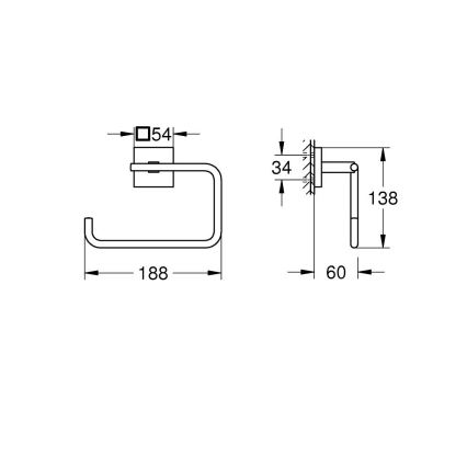 GROHE 40975000 - Držák na ručníky START CUBE lesklý chrom