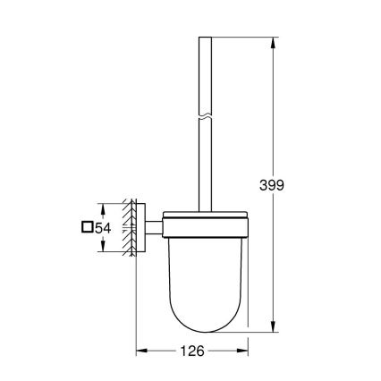 GROHE 40977000 - Souprava na čištění toalety START CUBE lesklý chrom
