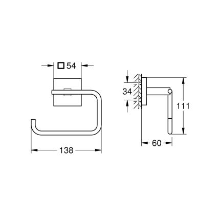 GROHE 409782430 - Držák toaletního papíru START CUBE černá