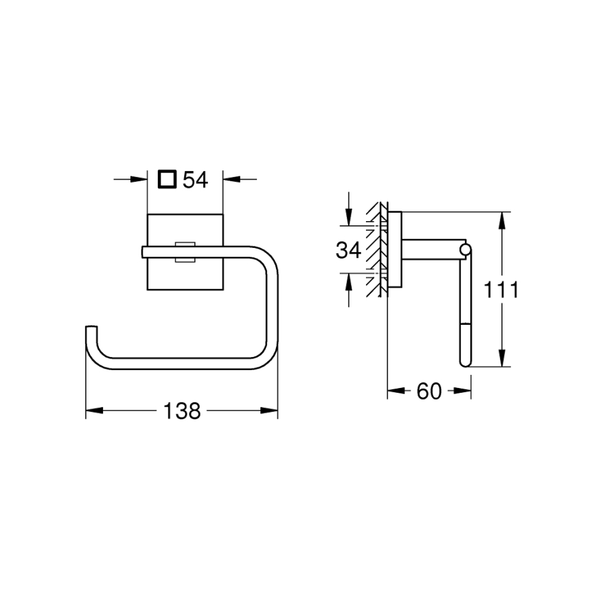 GROHE 409782430 - Držák toaletního papíru START CUBE černá