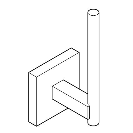 GROHE 40979DC0 - Držák rezervního toaletního papíru START CUBE lesklý chrom