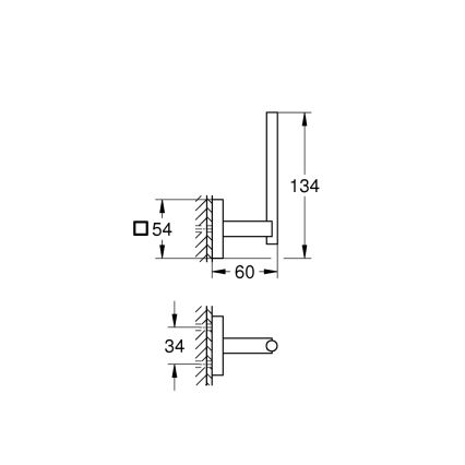 GROHE 40979DC0 - Držák rezervního toaletního papíru START CUBE lesklý chrom