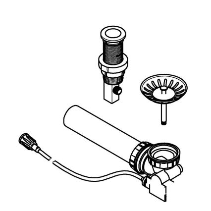 GROHE 40986SD0 - Odtoková souprava pro kuchyňské dřezy O 35 m nerez