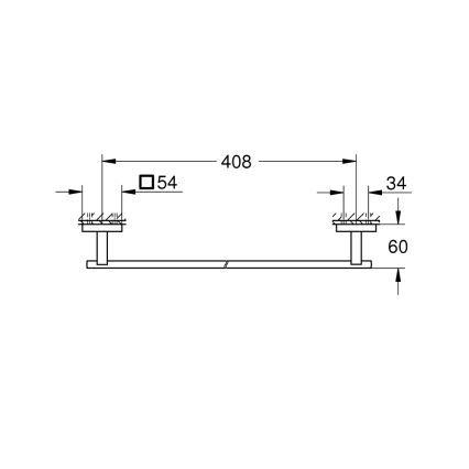 GROHE 40987000 - Držák na osušky START CUBE 450 mm lesklý chrom