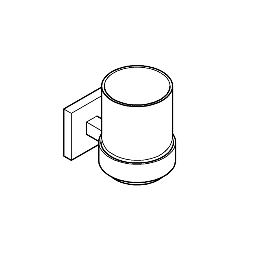 GROHE 410972430 - Sklenička s držákem START CUBE černá