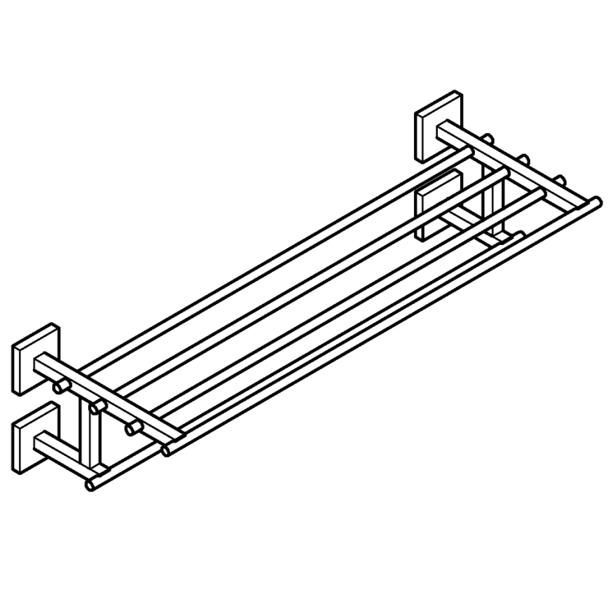 GROHE 410992430 - Multi-věšák na ručníky START CUBE 600 mm černá