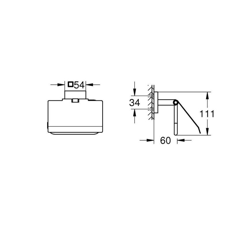 GROHE 41102000 - Držák toaletního papíru START CUBE lesklý chrom