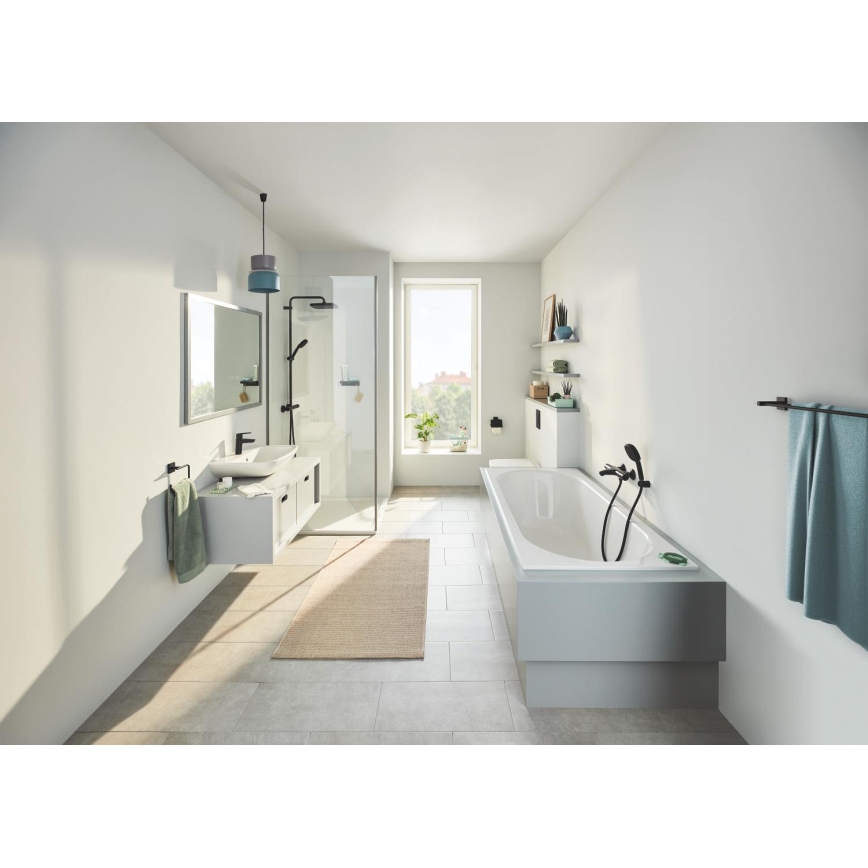 GROHE 411042430 - Dvouramenný držák na ručníky START CUBE 654 mm černá