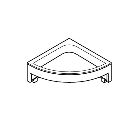 GROHE 411062430 - Rohová sprchová polička ESSENTIALS 250 × 250 mm černá