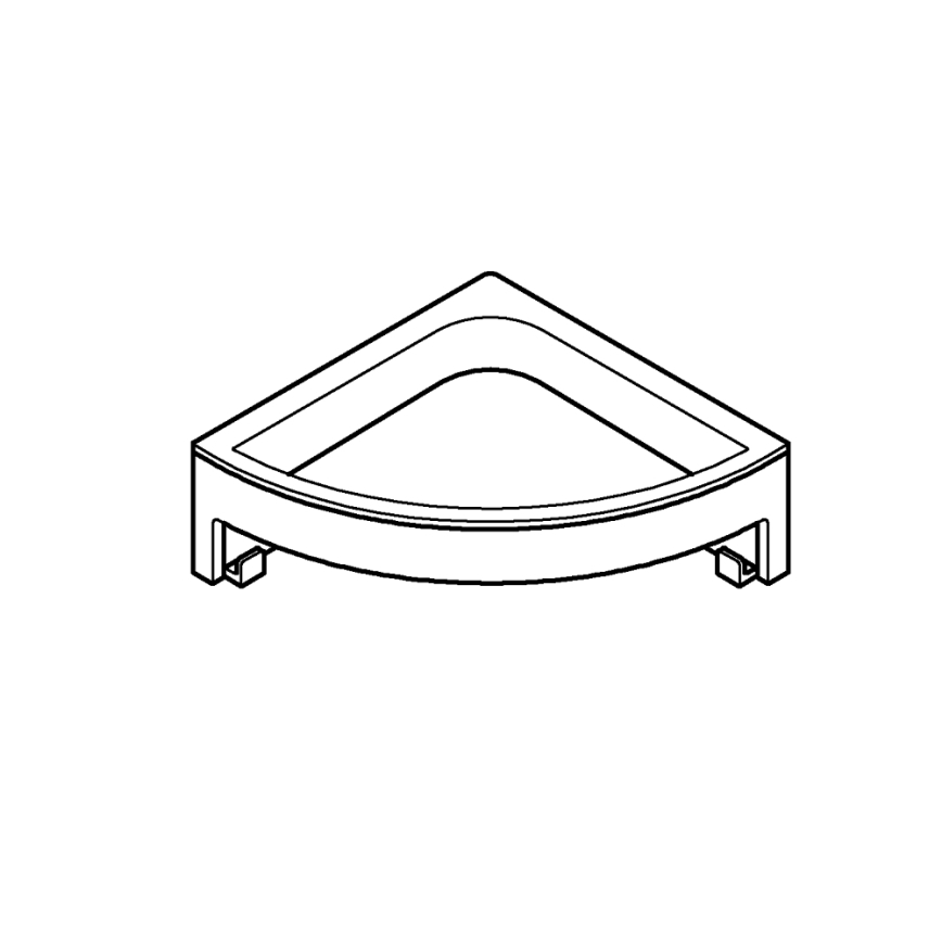 GROHE 411062430 - Rohová sprchová polička ESSENTIALS 250 × 250 mm černá