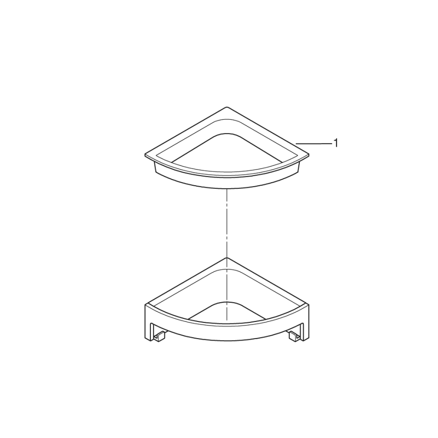 GROHE 41106DC0 - Rohová sprchová polička START CUBE 200 x 200 x 60 mm nerez